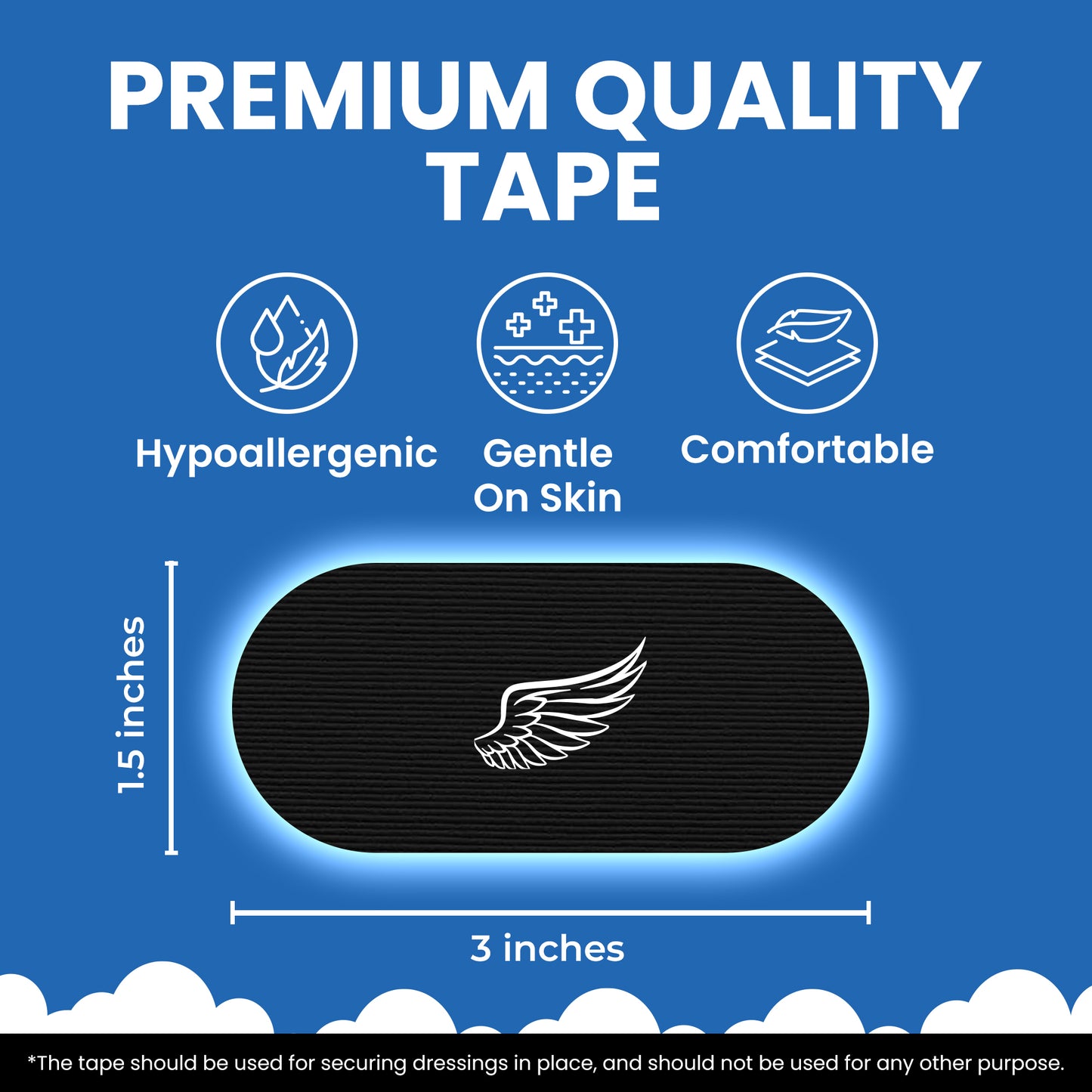 Micropore Tape (30 Pack) - Pain Free Removal, Hypoallergenic, Latex Free & Gentle On Skin - Adhesive Cotton Tape